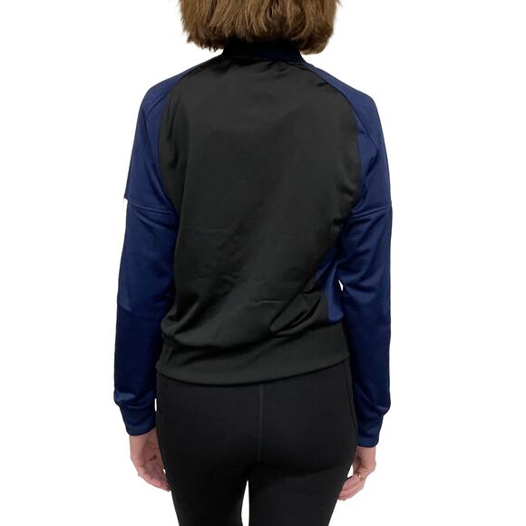 adidas Tricot 3-Stripes Fashion Track Top Sz S New $60 Black Blue Light Jacket - Picture 3 of 10